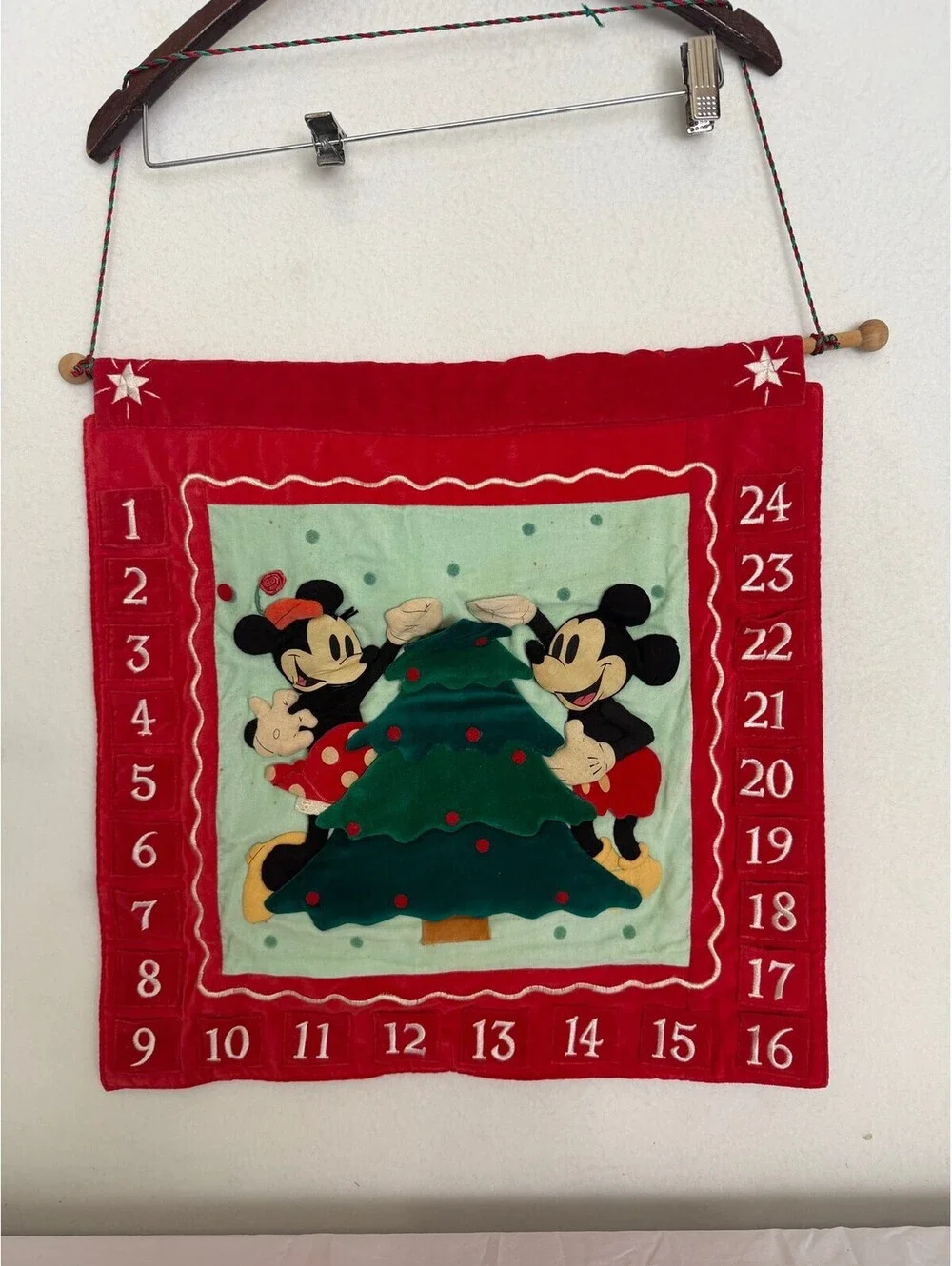 Vintage Disney Mickey & Minnie Mouse Christmas Advent Calendar S-18